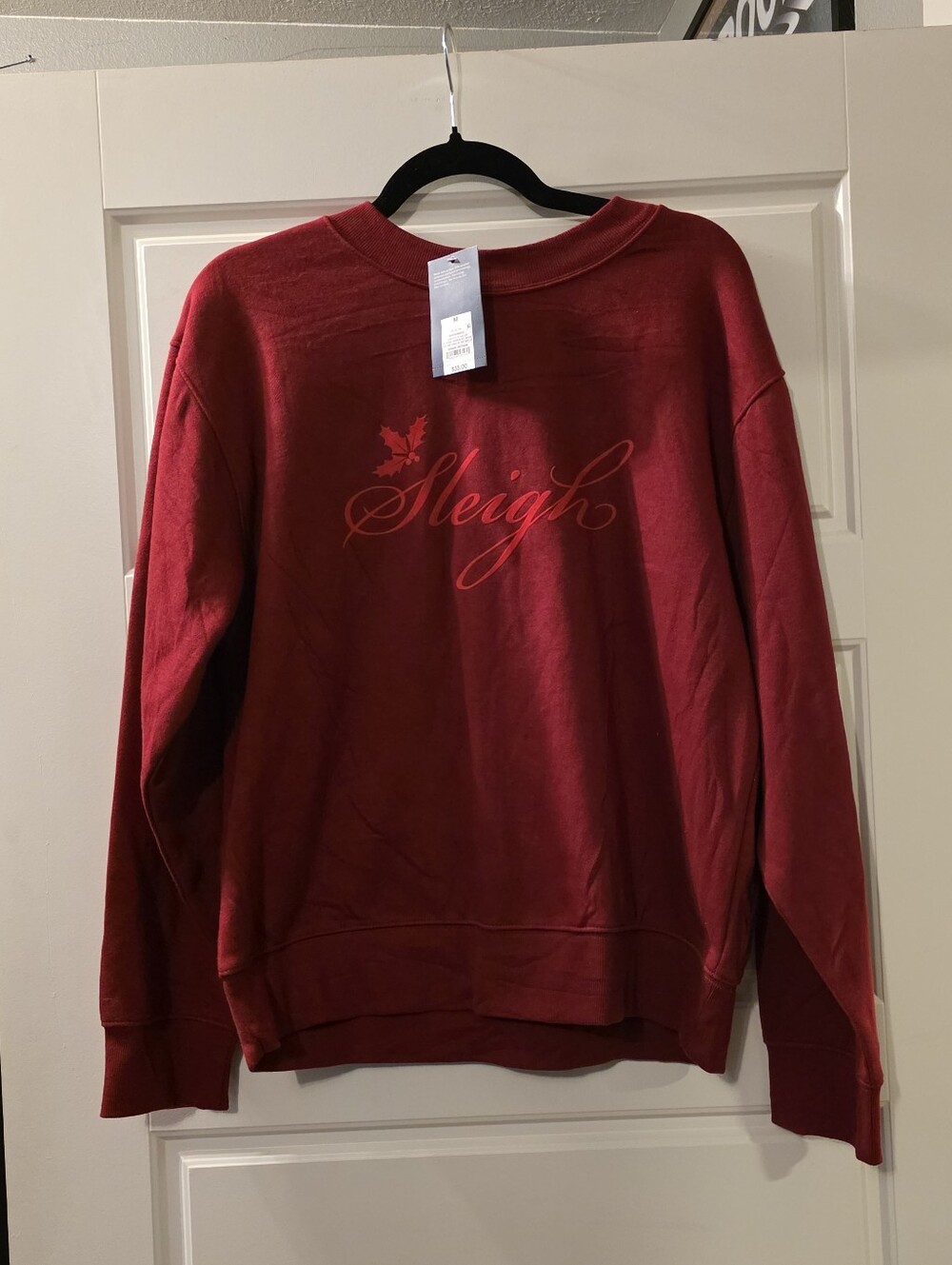 Women's Red 'Sleigh' Holiday Sweatshirt Size M
